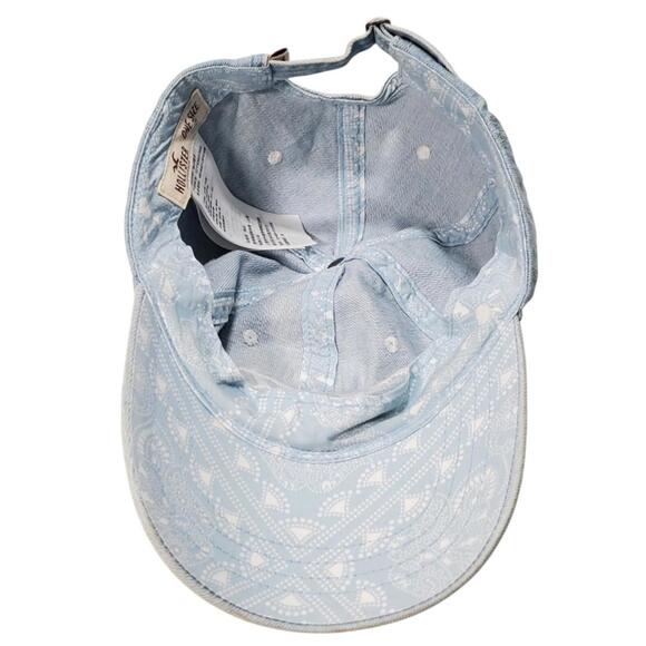 Hollister Embroidered Light Blue Jean Strapback Baseball Hat Cap - Picture 6 of 12